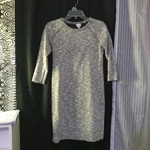 Grey/black quarter sleeve dress